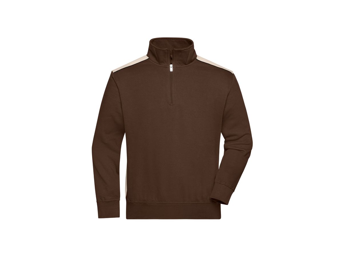 JN Sweatshirt mit Stehkragen JN868 brown/stone, Größe 4XL
