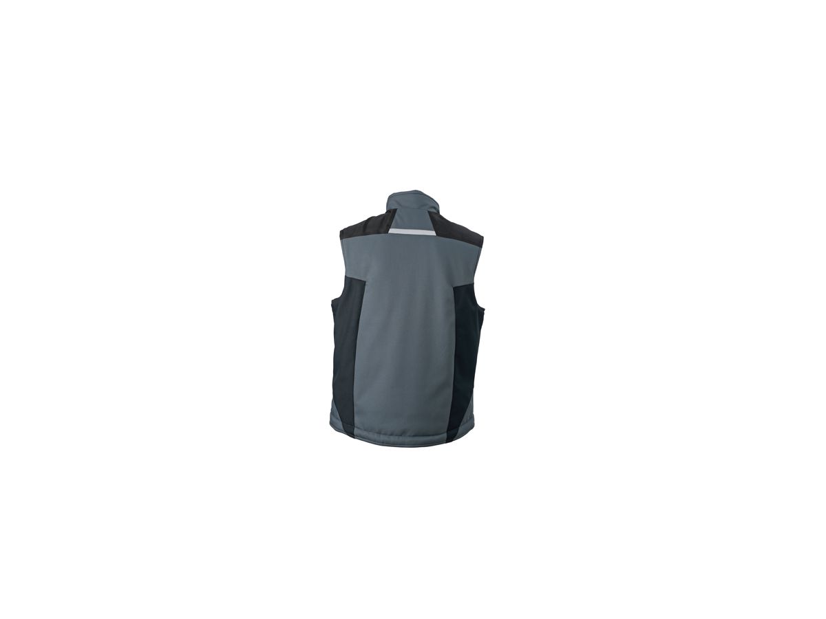 JN Craftsmen Softshell Vest JN825 100%PES, carbon/black, Größe 2XL