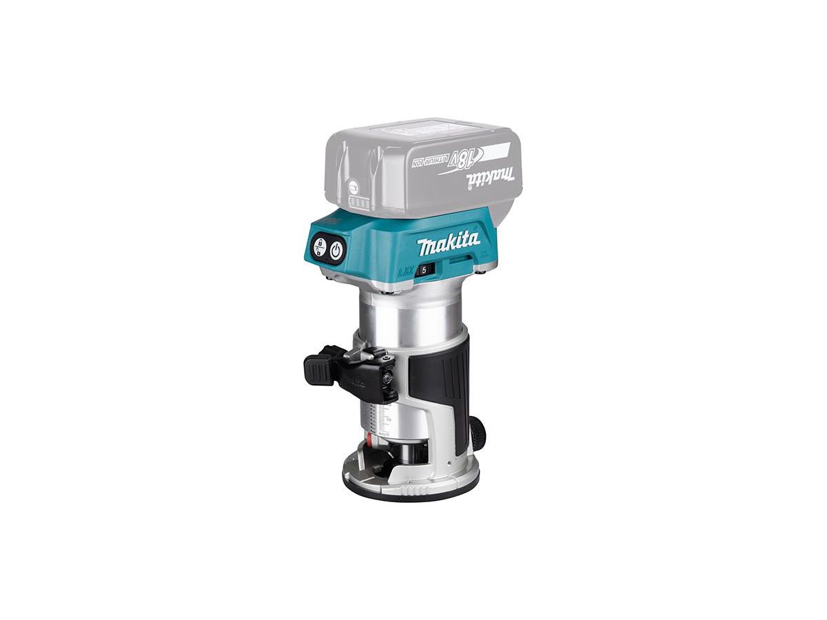 Makita Akku-Multifunktionsfräse DRT50ZJX2, solo, Zubehör-Set, MAKPAC