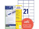 Avery Zweckform Universaletikett 3481 70x41mm weiß 2.100 St./Pack.
