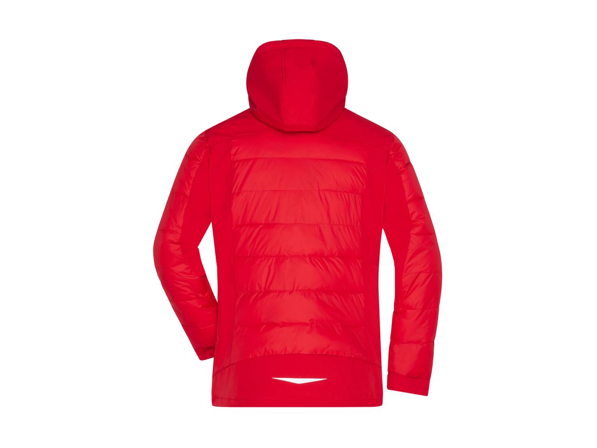 JN Mens Outdoor Hybrid Jacket JN1050 95%PES/5%EL, red, Größe 3XL