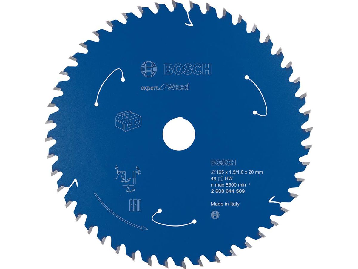 HM cirkelzaagblad 165x1,5/1x20 Z 48 Bosc h