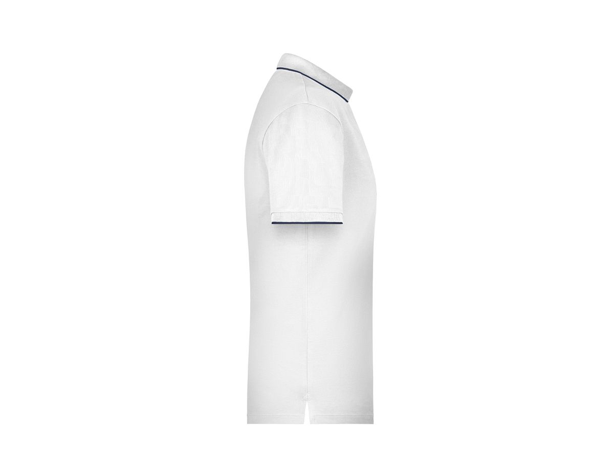 JN Men's Polo Stripe JN728 white/navy, Größe L
