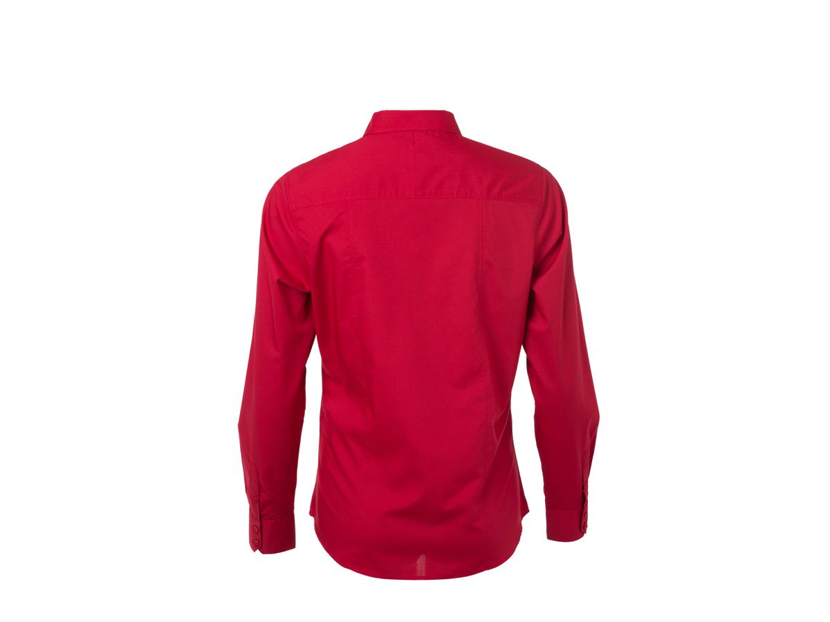 JN Ladies' Shirt Longsleeve Poplin JN677 red, Größe M