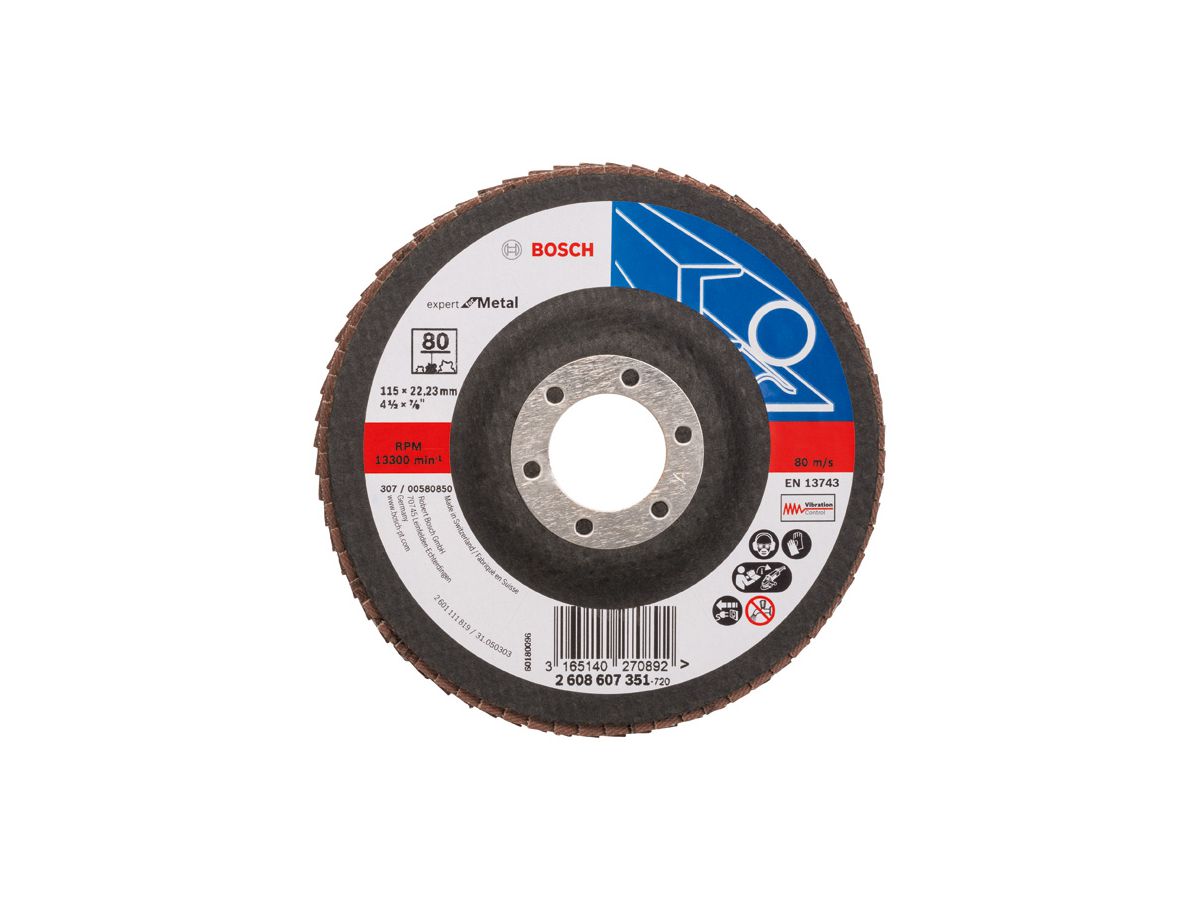 BOSCH Fächer. BLUEMETAL Ø115 K80 (VE10) F