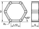 KENNAMETAL HNGF090504MFKCK15 HEXACUT INSERT HNGF-MF R=0.4