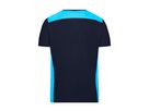 JN Herren Workwear  T-Shirt JN860 navy/turquoise, Größe XS