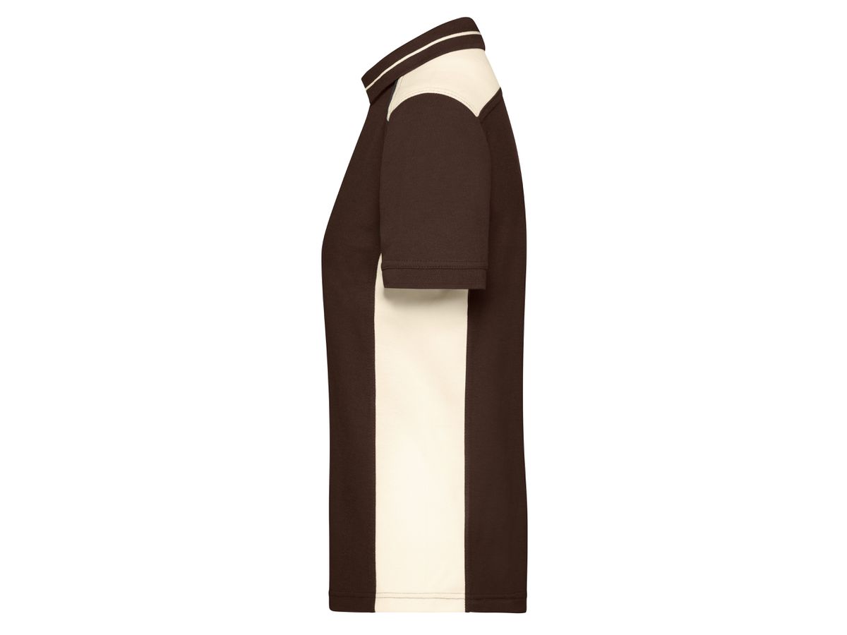 JN Ladies' Workwear Polo - COLOR - JN857 brown/stone, Größe XL