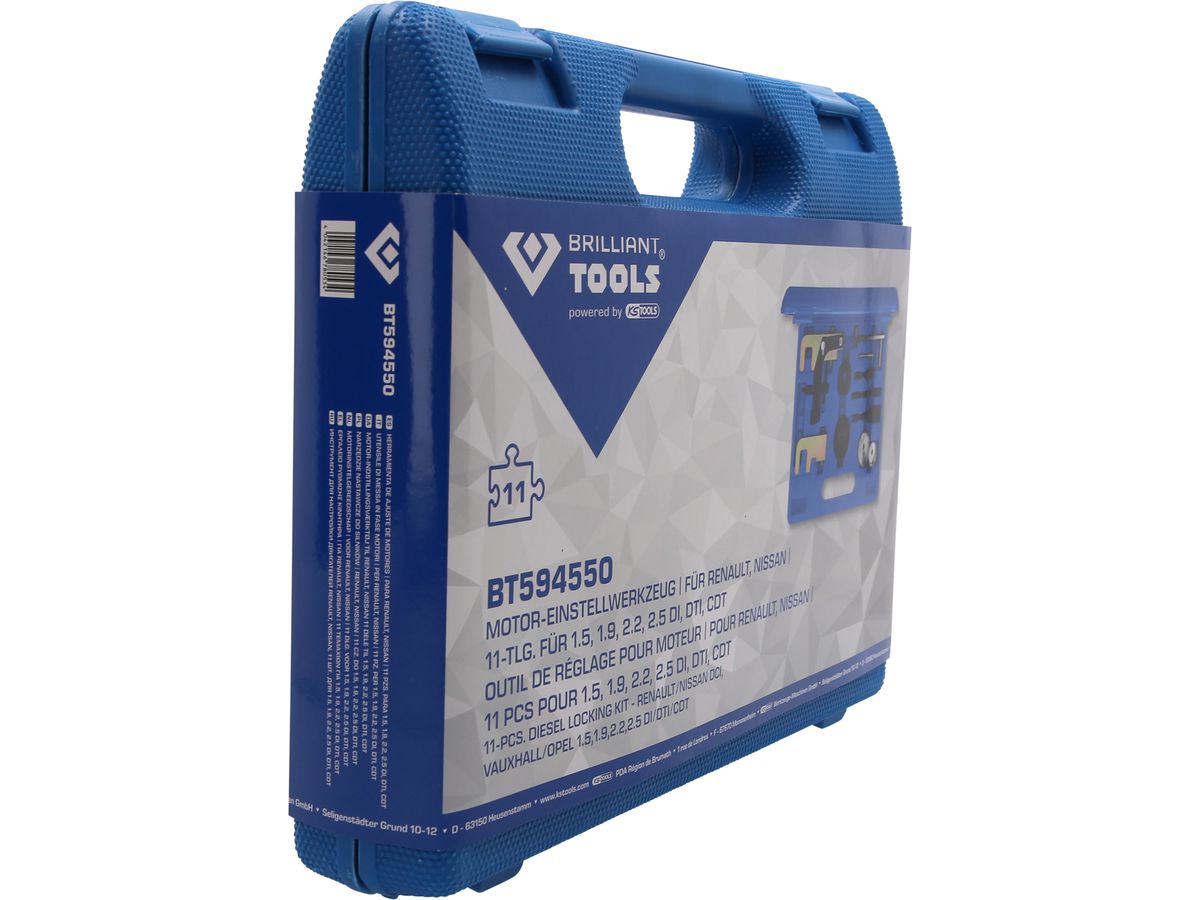 BRILLIANT TOOLS Motor-Einstellwerkzeug, für Renault, Nissan, 11-tlg.