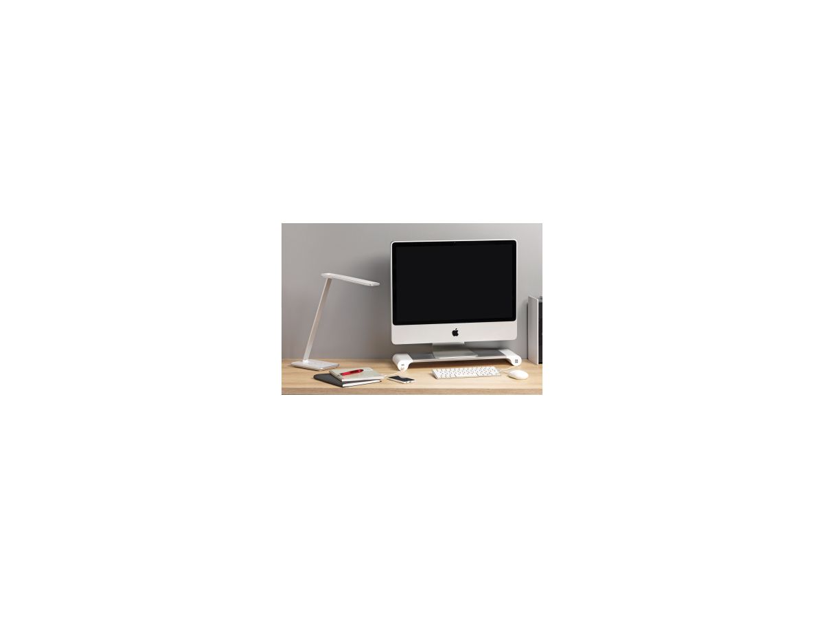UNILUX Tischleuchte Jazz LED 400093836 weiß + metallgrau