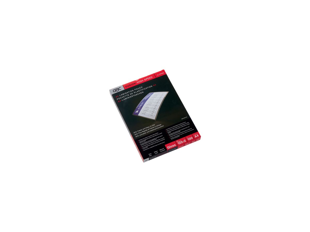 GBC Folientasche HighSpeedPouch 3747348 DIN A4 125mic 100 St./Pack.