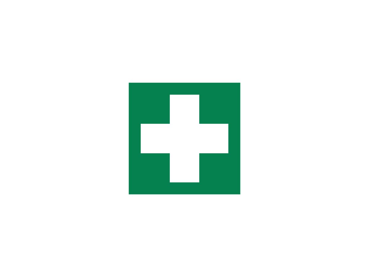 Hinweisschild Erste Hilfe langnachleuchtend 200x200mm PVC