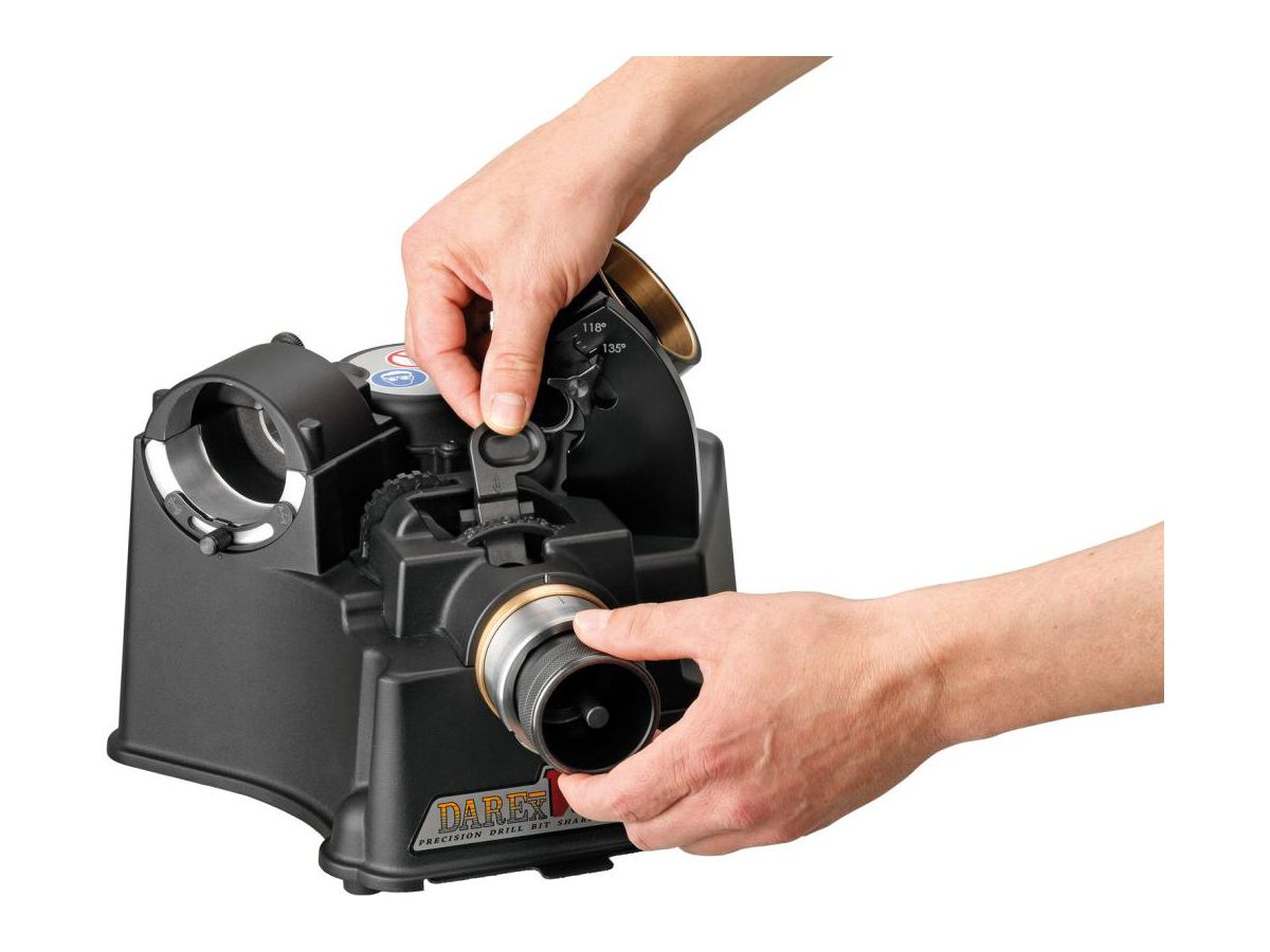 DAREX Bohrerschleifmaschine V-391 mit Spannfutter 3-19 und CBN-Schleifscheibe