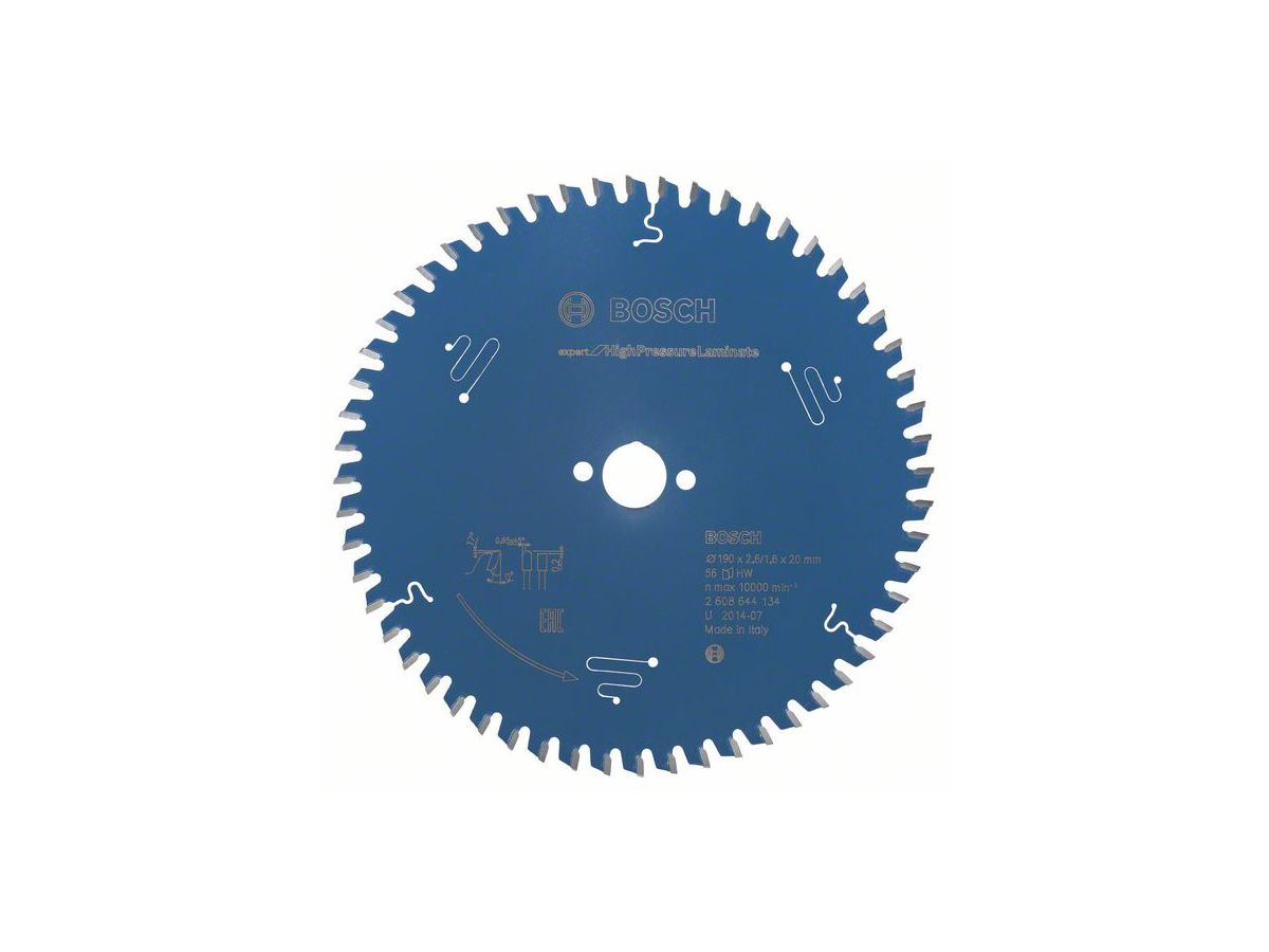 BOSCH Kreissägeblatt Expert for High Pressure Laminate, 190x20x2,6 mm, 56 Z