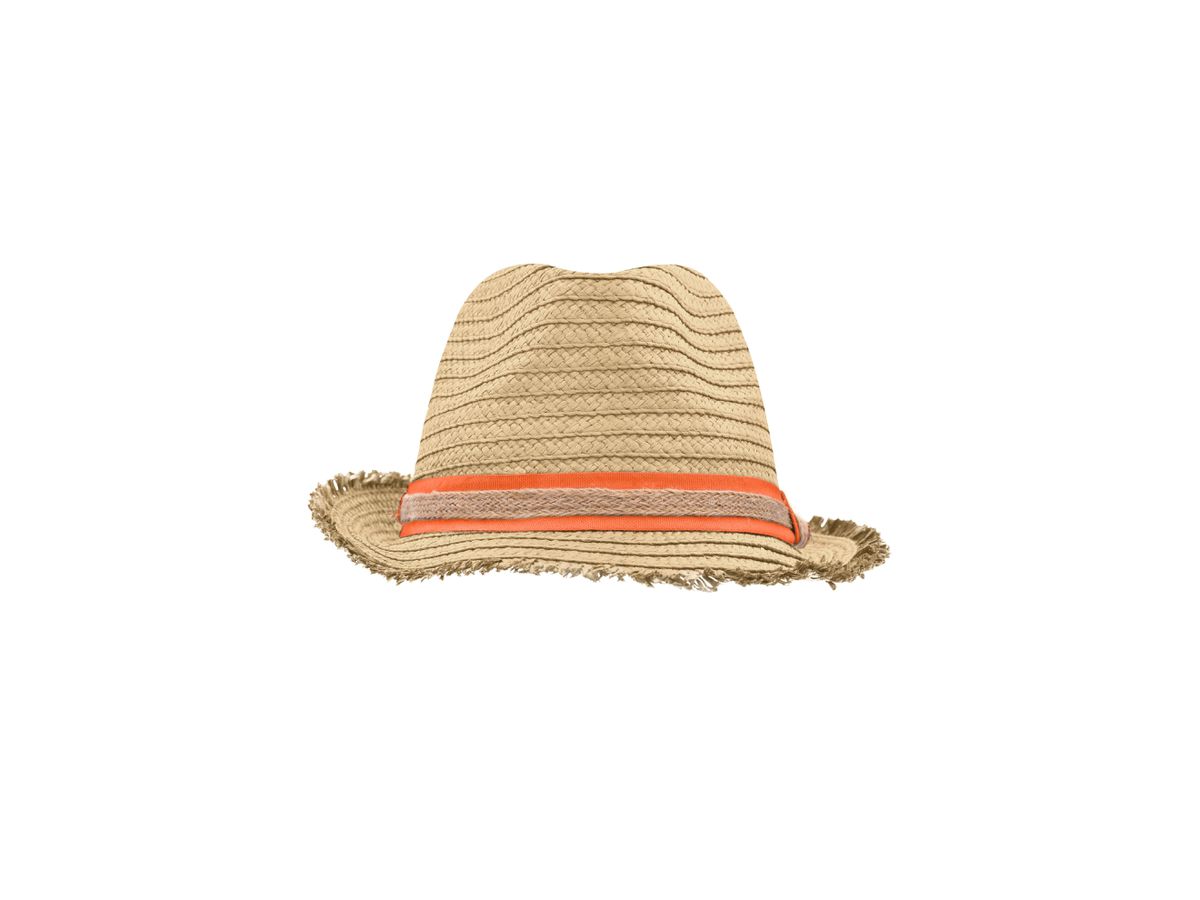 mb Trendy Summer Hat MB6703 straw/orange, Größe L/XL