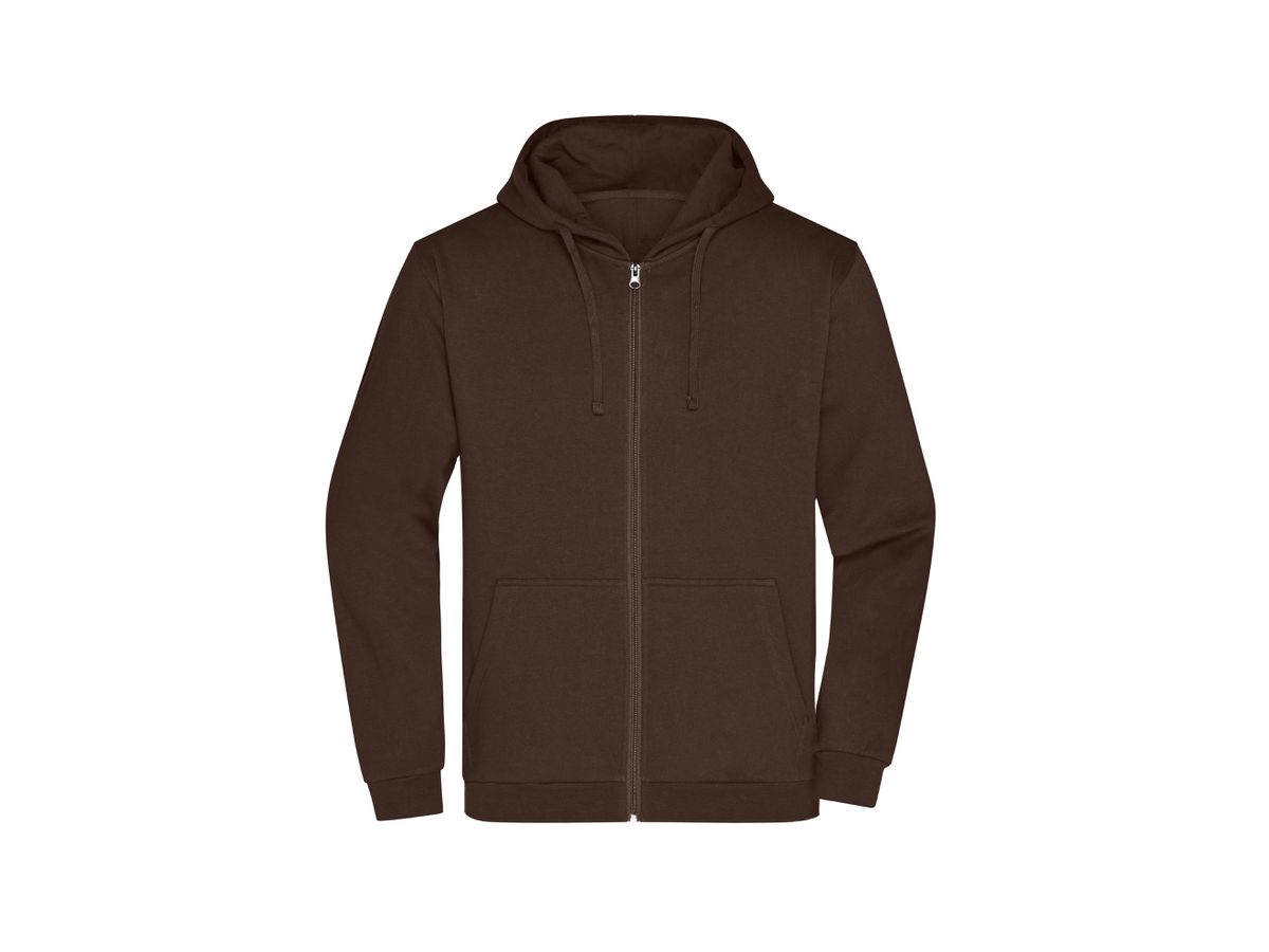 JN Promo Zip Hoody Men JN756 80%BW/20%PES brown Gr. 4XL