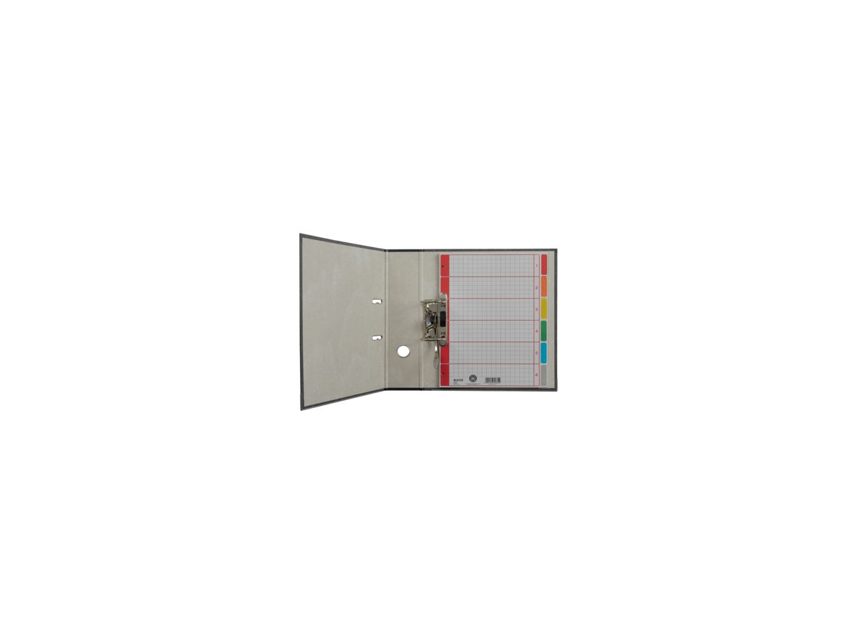 Leitz Register 43500085 blanko DIN A4 6farbig bedruckt Karton grau