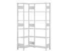 Eckregal lichtgrau 2500x1000x500, 12 Fachböden