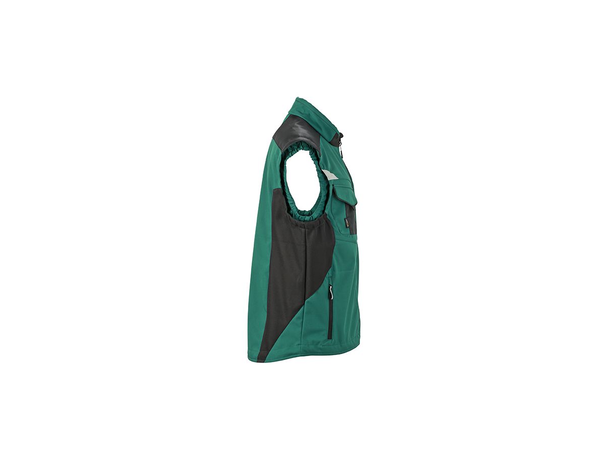 JN Workwear Softshell Vest JN845 100%PES, dark-green/black, Größe S