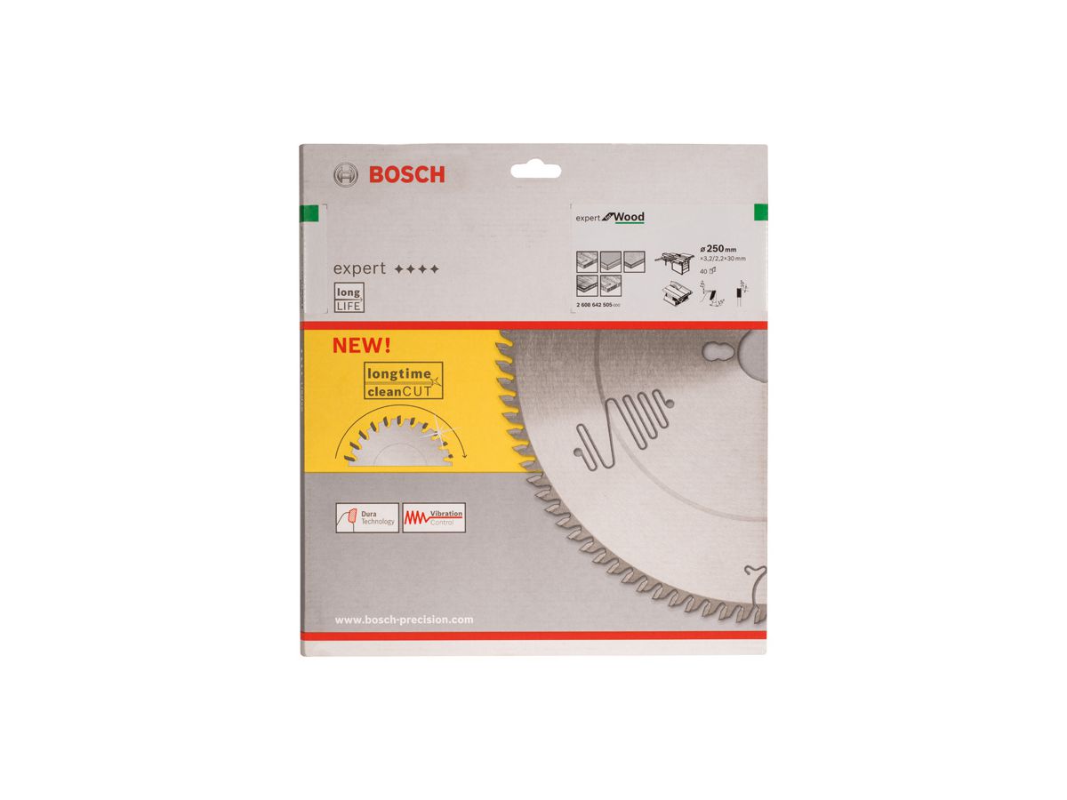 HW Kreissägeblatt Expert 250x30x3.2 40 T WZ  Bosch