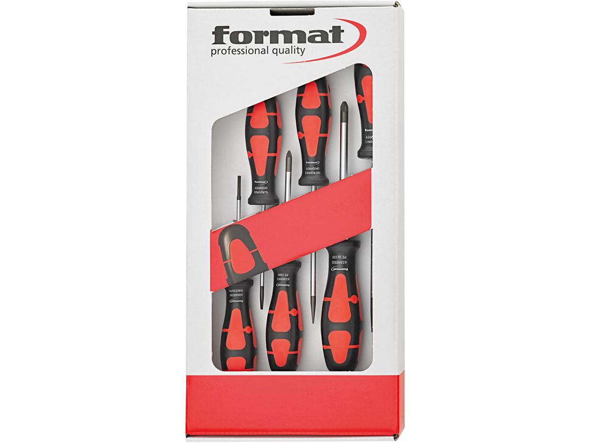 Screwdriver set 6pc round PZ FORMAT