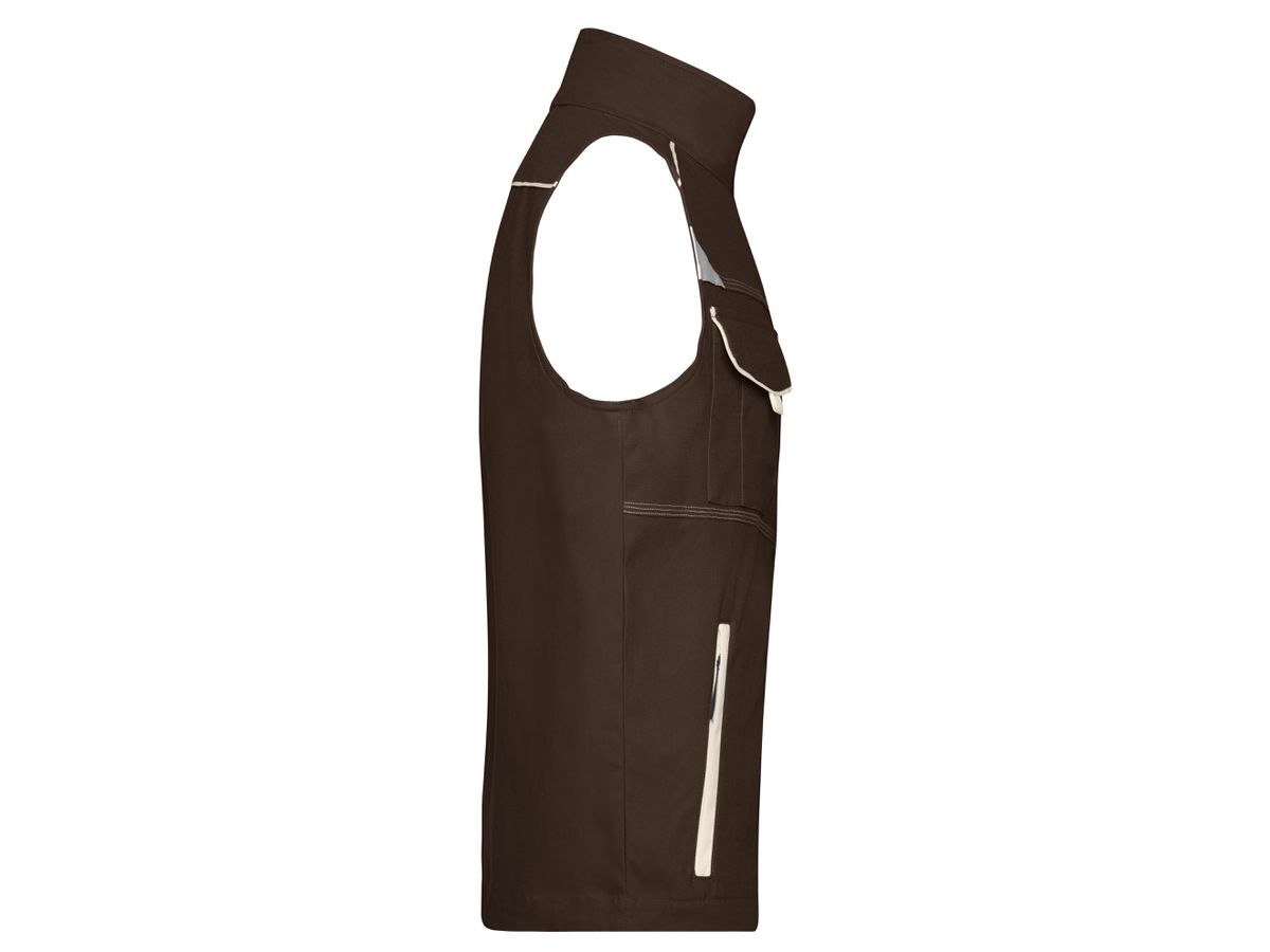 JN Workwear Vest - COLOR - JN850 brown/stone, Größe 5XL