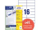 Avery Zweckform Universaletikett 3484 105x37mm weiß 1.600 St./Pack.
