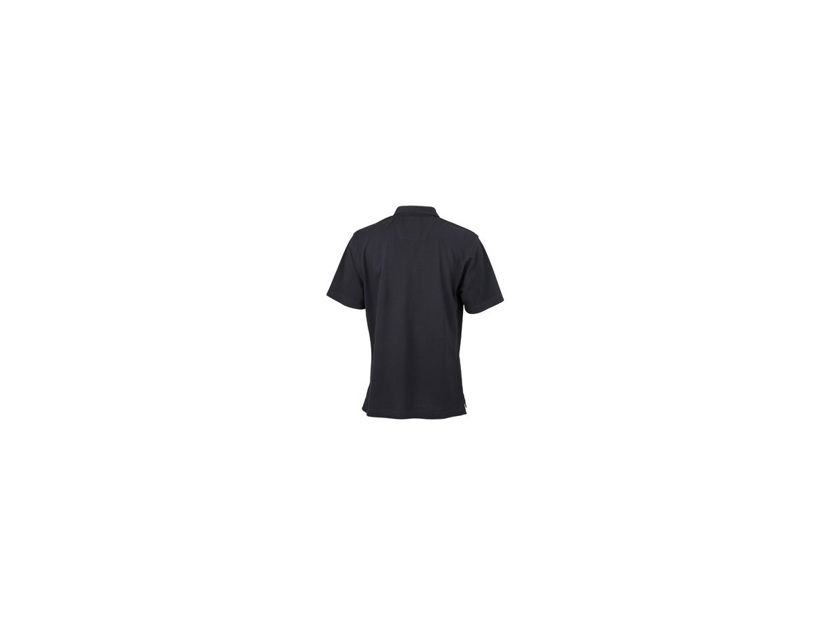 JN Mens Plain Polo JN964 100%BW, black/black-white, Größe S