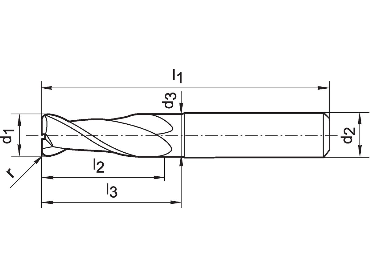 Schaftfräser 6527L VHM