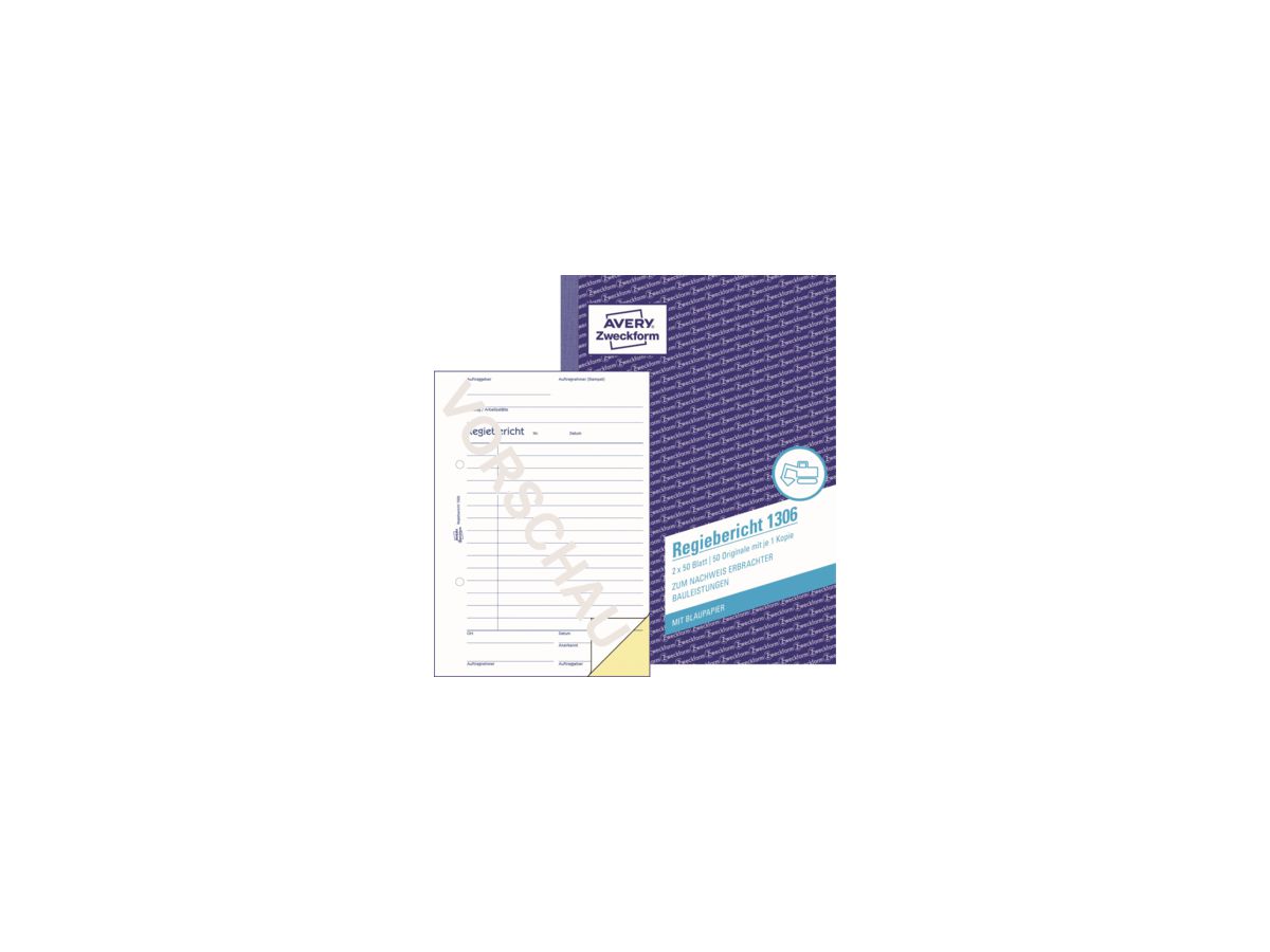 Avery Zweckform Regibericht 1306 DIN A5 2x50Blatt