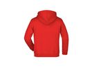 JN Hooded Sweat Junior JN047K 80%BW/20%PES, red, Größe XS
