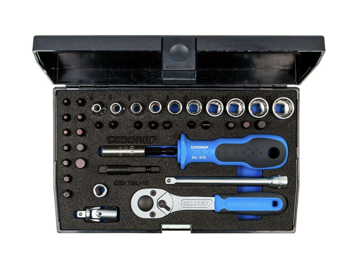 Steckschl.Grt. 1/4" 16tlg. 20 EMU-10