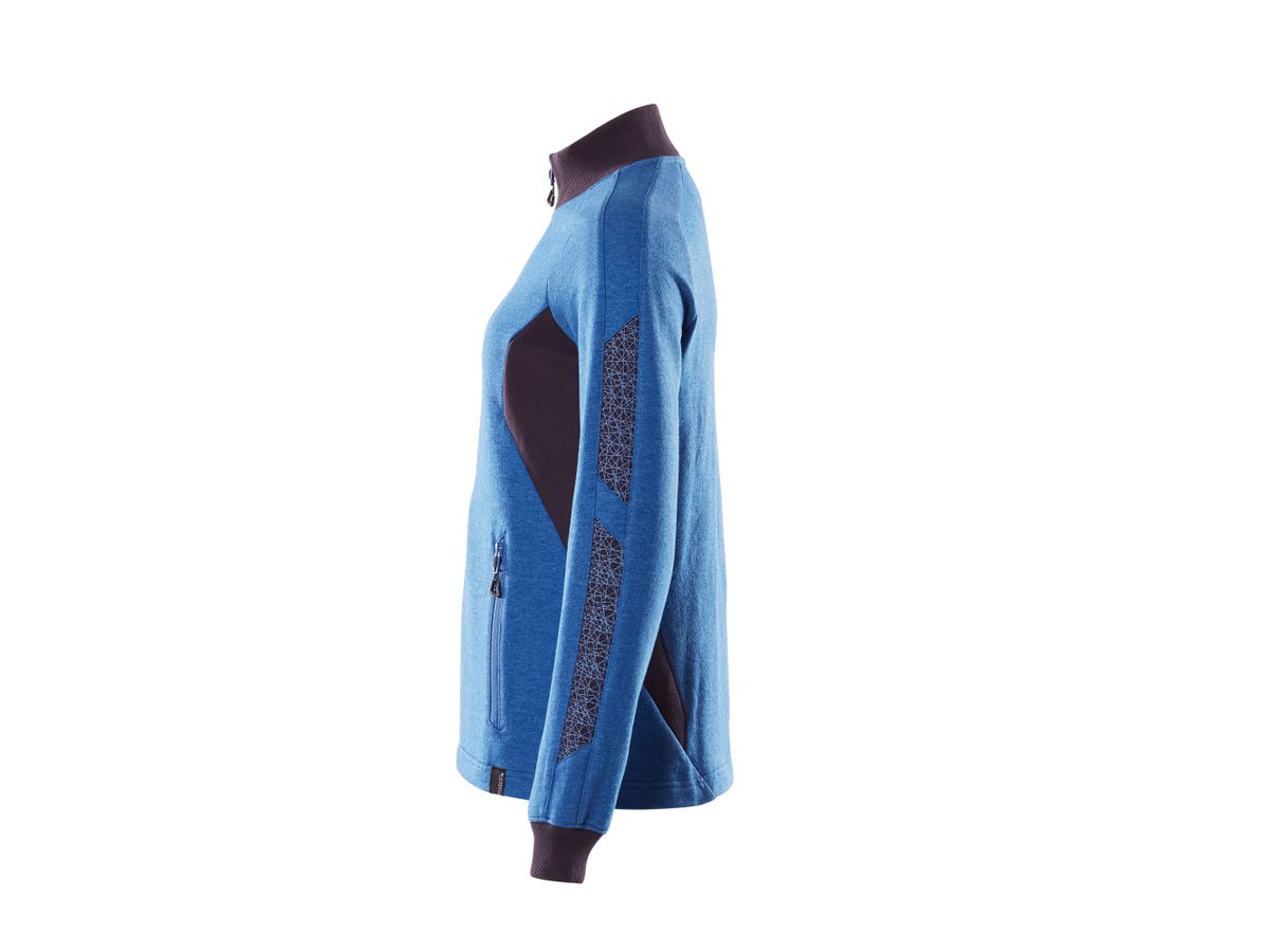 MASCOT Accel. Sweat-Shirt Damen mit RV Gr. 4XL azurblau/schwarzblau 18494-962