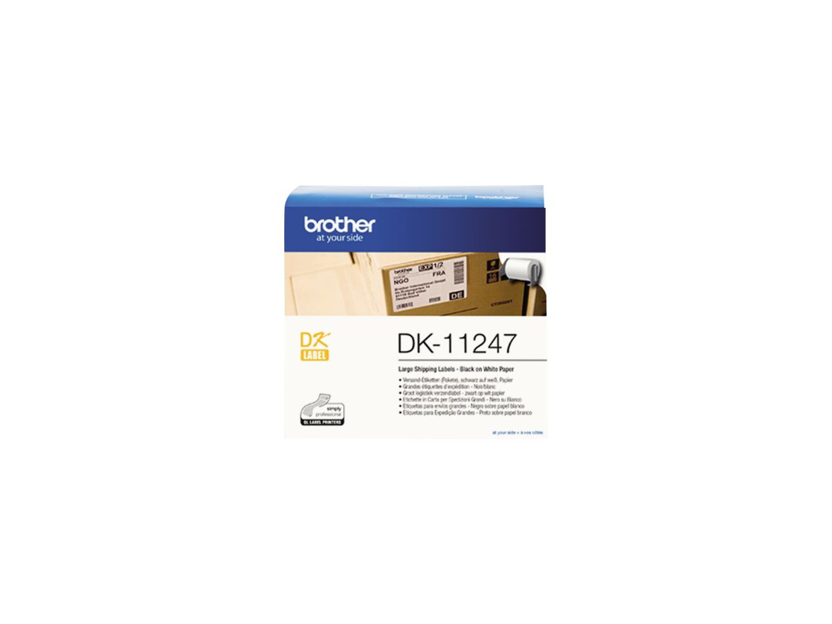 Brother Etikett DK11247 103x164mm weiß 180 St./Pack.