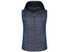 JN Ladies' Knitted Hybrid Vest JN767 royal-mel./anthr.-mel., Größe S