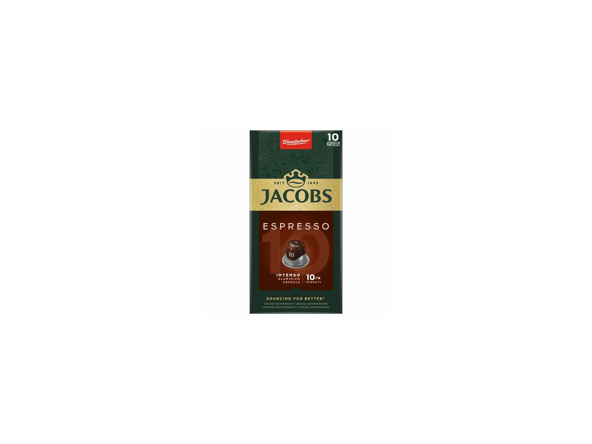 JACOBS Kaffeekapsel Espresso 10 Intenso 4057018 10 St./Pack.