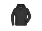 JN Hooded Jacket Junior JN059K 100%BW, black, Größe 2XL