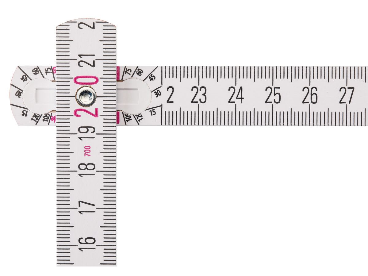 STABILA Holz-Gliedermaßstab Type 1707, 2 m, weiß, metrische Skala