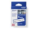 P-touch Schriftbandkassette TZEN221 9mmx8m unlaminiert sw auf ws