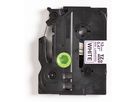 P-touch Schriftbandkassette TZEN231 12mmx8m unlaminiert sw auf ws