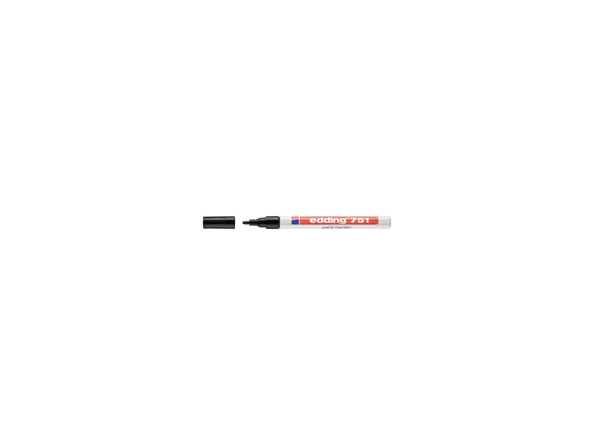 edding Lackmarker 751 4-751001 1-2mm Rundspitze permanent schwarz