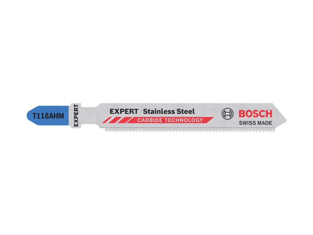 BOSCH Stichsägeblatt Expert 3 Stück, Stainless Steel, T 118 AHM
