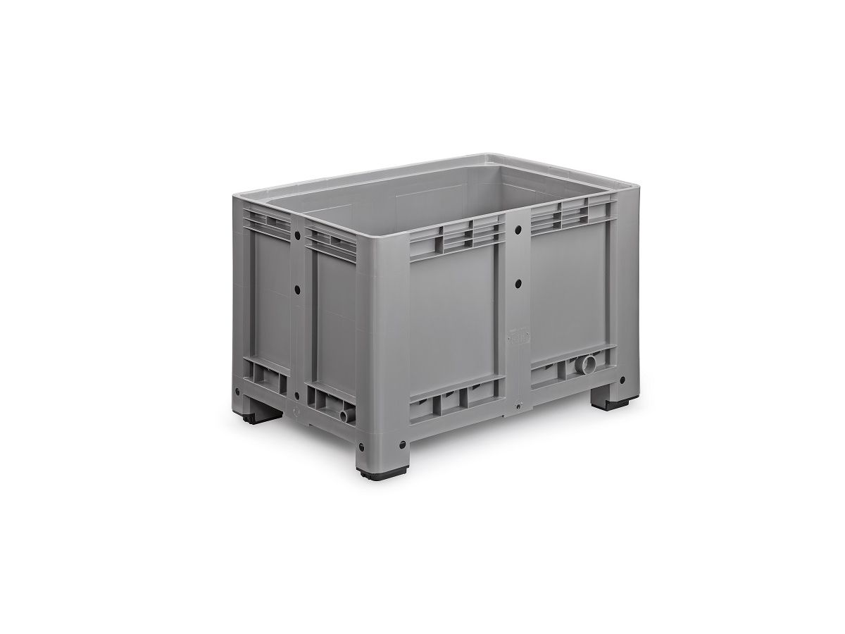 Palettenbox Nr. 58 aus PE Farbe grau Außenmaß: 1200 x 800 x 760 mm