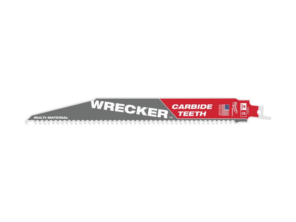 MILWAUKEE Säbelsägeblatt THE WRECKER HM-bestückt, 230x4,2 mm, 6 TPI, VE 5