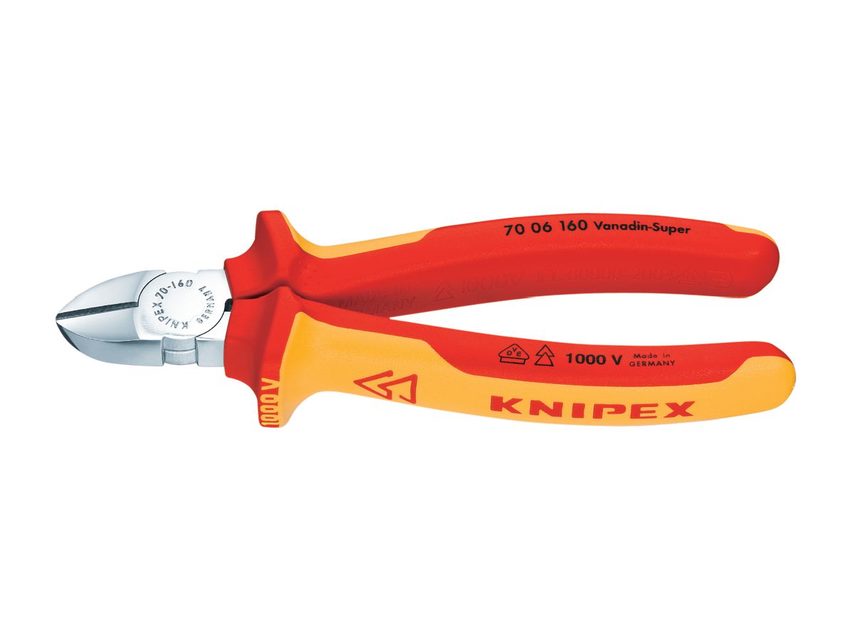 KNIPEX 70 06 125 Seitenschneider isoliert Mehrko. VDE verch. 125 mm