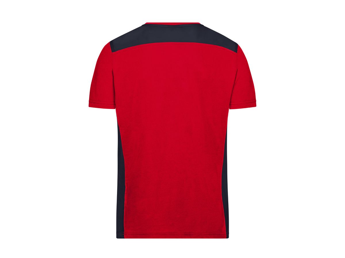JN Herren Workwear  T-Shirt JN860 red/navy, Größe XS