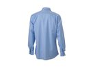 JN Mens Plain Shirt JN619 100% BW, light-blue/navy-white, Größe L