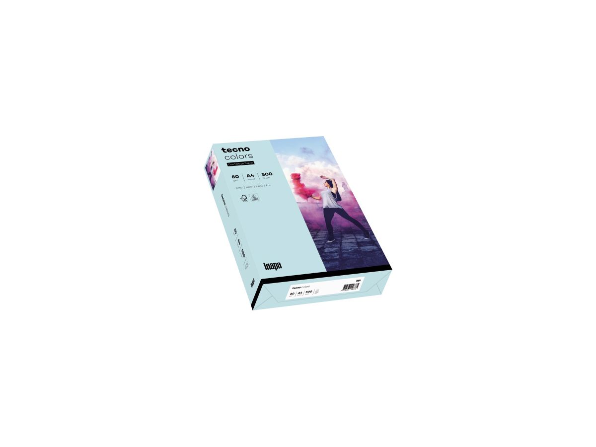 inapa tecno Kopierpapier Colors 2100011395 A4 80g hellblau 500Bl