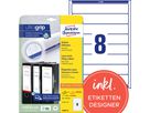 Avery Zweckform Ordneretikett L6060-25 34x192mm ws 200 St./Pack.