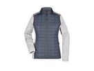 JN Ladies' Knitted Hybrid Jacket JN741 light-melange/anthracite-melange Gr. XS